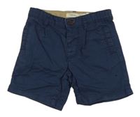 Tmavomodré plátěné kraťasy sfera 