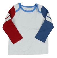 Bílo-červeno-modré triko s pruhy Studio