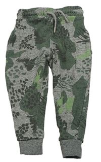 Šedo-khaki vzorované tepláky Nutmeg
