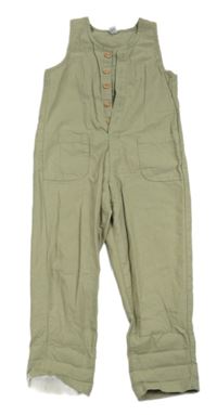 Khaki riflové laclové kalhoty Tu