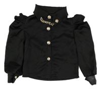 Černá halenka s gombíky 