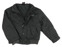 Tmavošedá šusťáková zateplená bunda Bench.