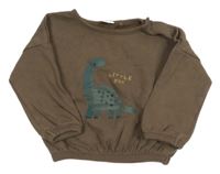 Hnědá mikina s dinem Next