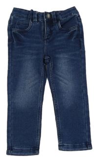 Tmavomodré teplákové skinny rifle Lupilu