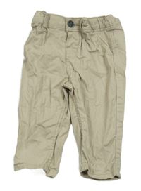 Béžové plátěné kalhoty H&M