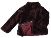 Mahagonový podšitý kožešinový kabát St. Bernard