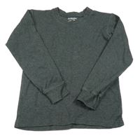 Tmavošedé žebrované triko