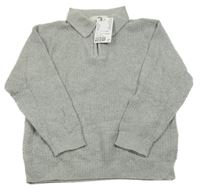 Nové - Světlešedý svetr s límečkem H&M