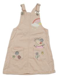 Světlerůžové riflové laclové šaty s Peppou George