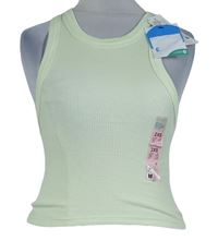 Dámský světlezelený žebrovaný crop top Primark 