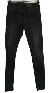 Dámské tmavošedé skinny rifle Noisy May vel. 28/32