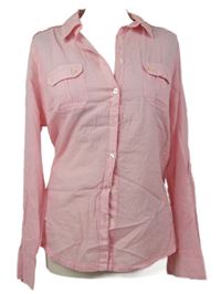 Dámská růžovo-bílá proužkovaná halenka M&S