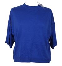 Nové - Dámské kobaltově modré pletené tričko MNG 