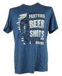 Pánské modré tričko s nápisem Vivid