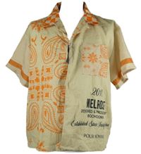 Nové - Pánská béžovo-oranžová vzorovaná košile Boohoo 