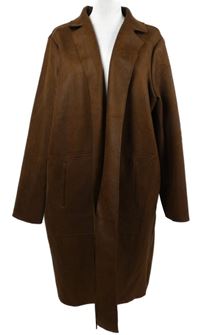 Dámský hnědý vzorovaný kabátový cardigán F&F