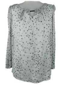 Dámské šedé hvězdičkované tylové triko Dorothy Perkins 