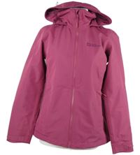 Dámská malinová šusťáková outdoorová jarní bunda s kapucí Jack Wolfskin 