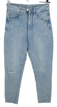 Dámské světlemodré mom rifle s dírou C&A