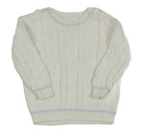 Bílý svetr s proužkem Emile et rose