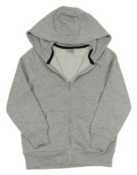 Světlešedá propínací mikina a kapucí Y.F.K.