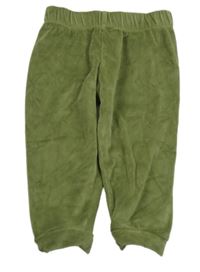 Olivové sametové kalhoty Lupilu
