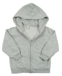 Světlešedá propínací mikina s kapucí H&M