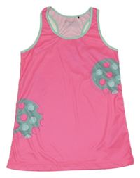 Růžovo-zelený sportovní funkční top s kolečky Benger