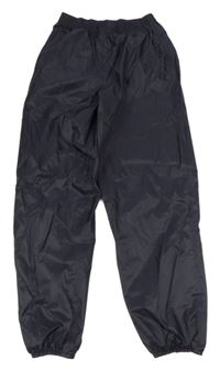 Tmavomodré šusťákové nepromokavé kalhoty Decathlon