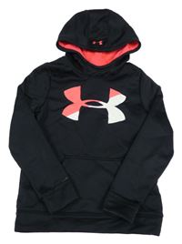 Černá mikina s logem a kapucí UNDER ARMOUR