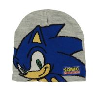 Šedá čepice se Sonicem 