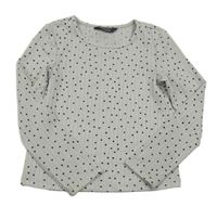 Šedé puntíkaté žebrované triko Primark