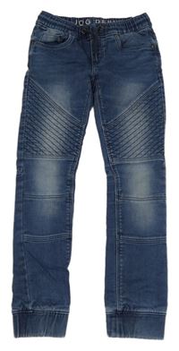 Modré teplákové jogger rifle s prošíváním C&A