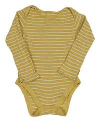 Okrovo-bílé pruhované žebrované body John Lewis