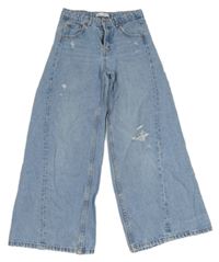 Světlemodré wide leg rifle Zara