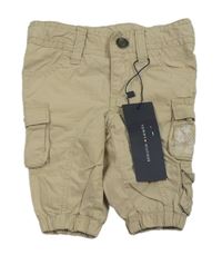 Nové - Béžové plátěné capri cargo chino kalhoty Tommy Hilfiger