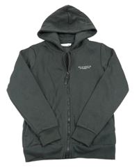 Tmavošedá propínací mikina s logem a kapucí MCKENZIE