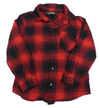 Červeno-černá kostkovaná košile Primark