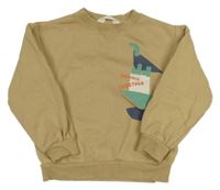 Písková mikina s dinosaurem a obrazci H&M