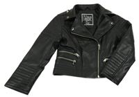 Černá koženková bunda C&A