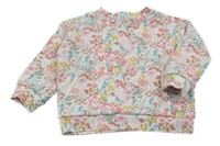 Bílo-barevná květovaná mikina Leigh Tucker