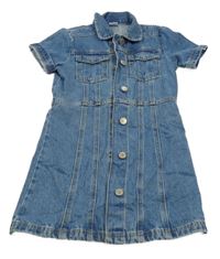 Modré riflové propínací šaty Next