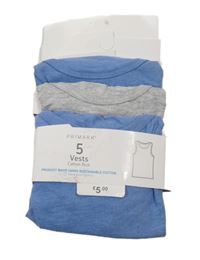Nové - 3x modro/šedý nátělník Primark