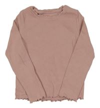 Růžové žebrované triko Primark