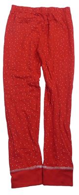 Červené puntíkované pyžamové kalhoty TU 