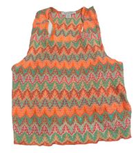 Neonově oranžovo-zelený vzorovaný crop top Primark