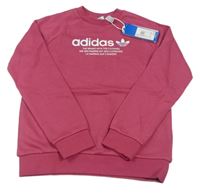 Nové - růžová mikina s logem Adidas