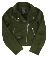 Khaki semišový crop křivák C&A