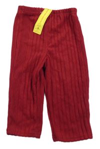 Nové - Červené žebrované kalhoty Shein