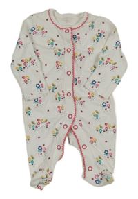 Bílý overal s kytičkami F&F